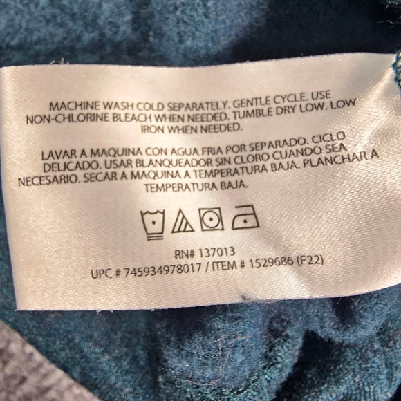 ORVIS Modal Blend Crew Neck Pullover Mens XL Heathered Teal SuperSoft Sweatshirt - Picture 5 of 6